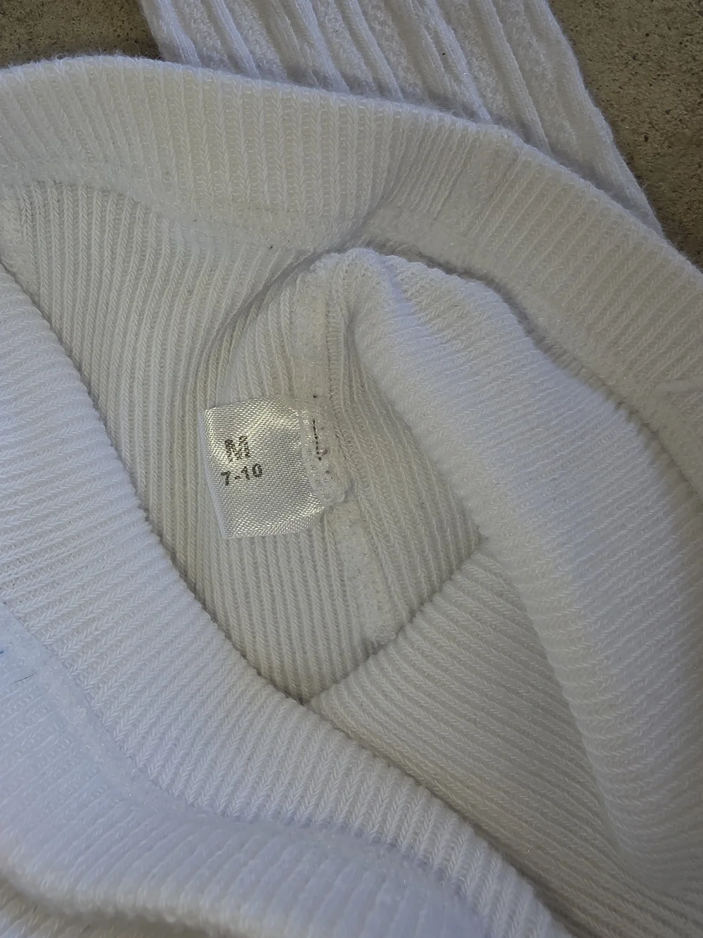White Ribbed Kids Tights - Classic Comfort